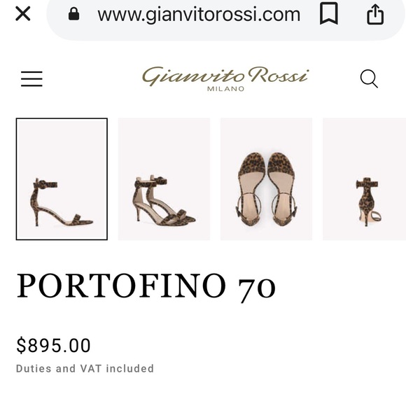 Gianvito Rossi
Gianvito Rossi Brown Zebra Print Suede
Portofino Sandals Size 38 - Picture 14 of 14